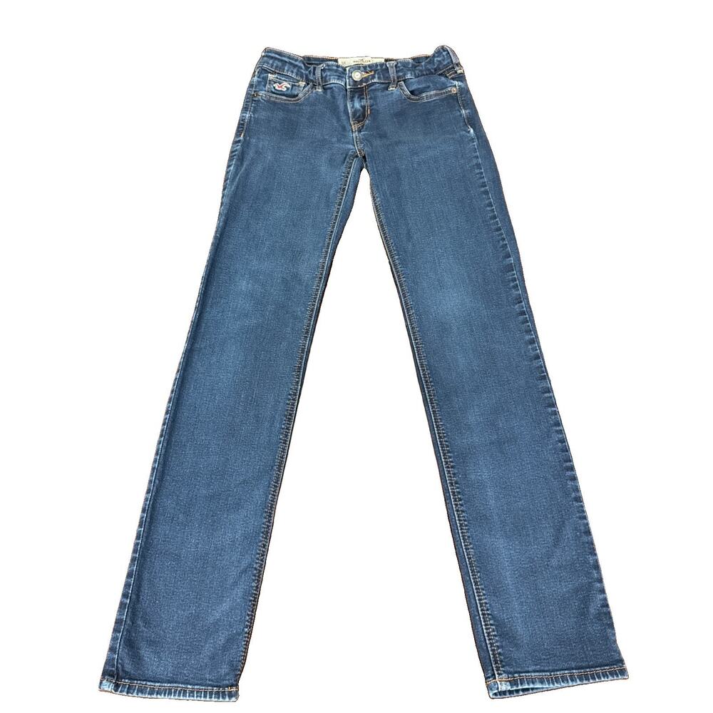 Vintage Y2K Hollister Jeans Juniors 5R W27 L33 Dark Wash Straight Leg Denim